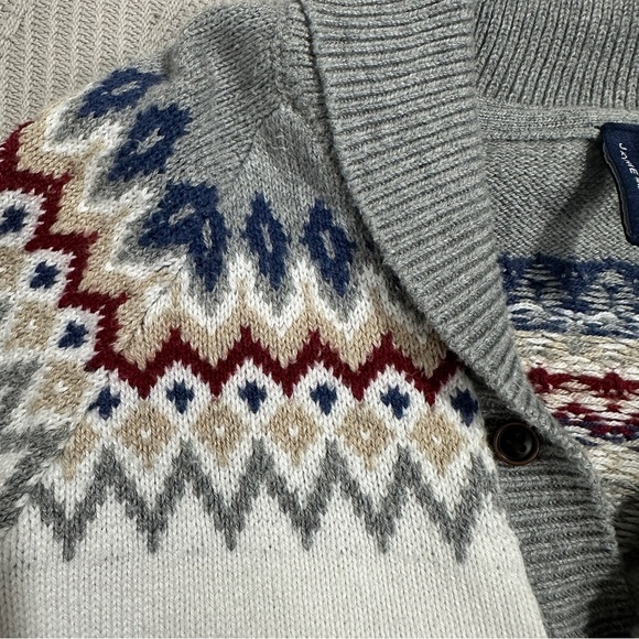 Janie and Jack Fair Isle sweater, size 18-24 mo., cotton blend, buttons,‎ cozy - Picture 4 of 7